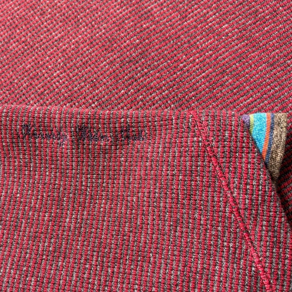Robert Graham Quarter Zip Sweater Maroon Medium